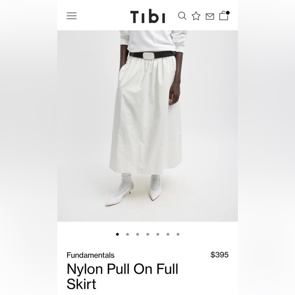 Tibi Dresses & Skirts - Tibi nylon pull on skirt - white size medium- worn once